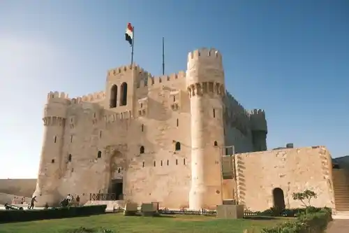 Scenic view of Qaitbay Citadel during our Alexandria tour from Cairo