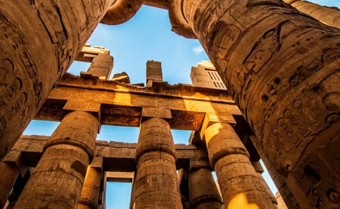 Great Karnak Temple columns visited on our East and West Bank Tour