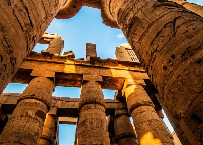Great Karnak Temple columns visited on our East and West Bank Tour