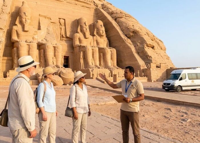 Abu Simbel Temples from Aswan by flight luxury tour attractions in Egypt