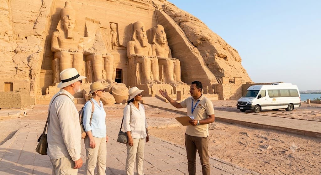 Abu Simbel Temples from Aswan by flight luxury tour attractions in Egypt